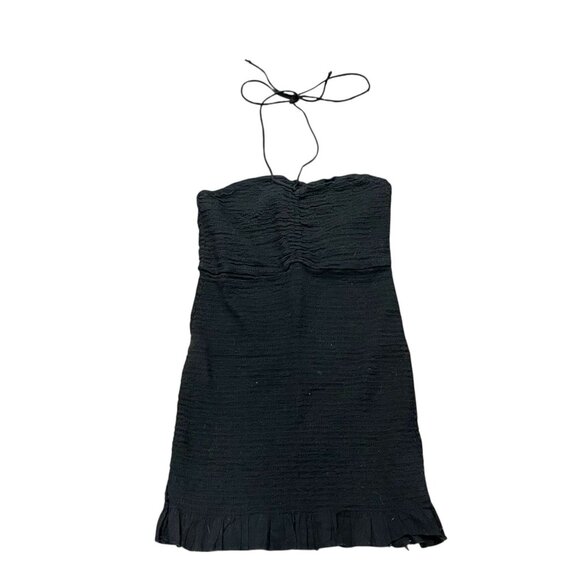 Intimately Free People Beachy Babydoll Mini Dress M‎ Smocked Ruched Ruffled Boho - Picture 1 of 8